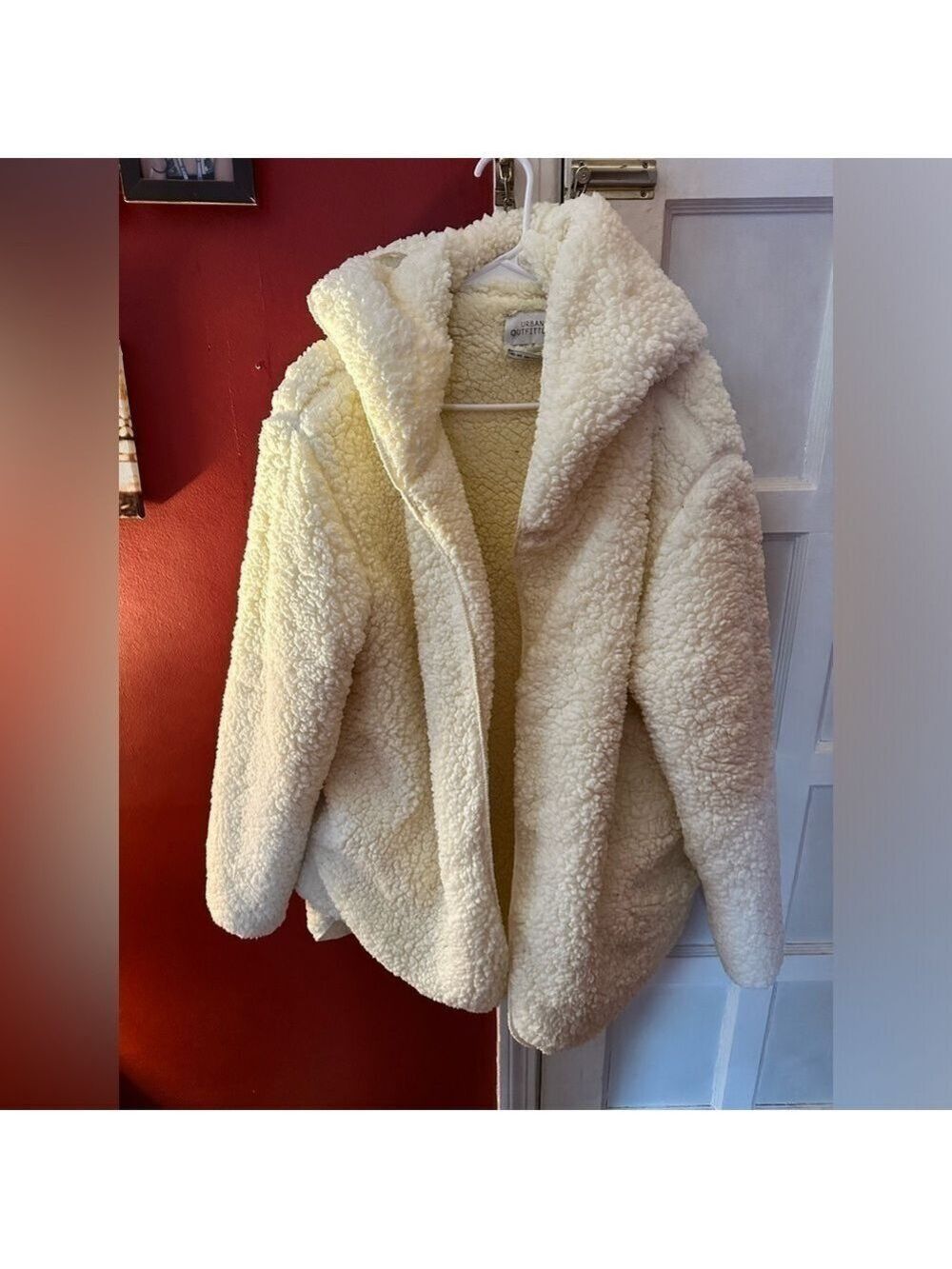 Urban Outfitters Oversized M/L Hooded Open Fluffy Sweater Jacket - Picture 6 of 9